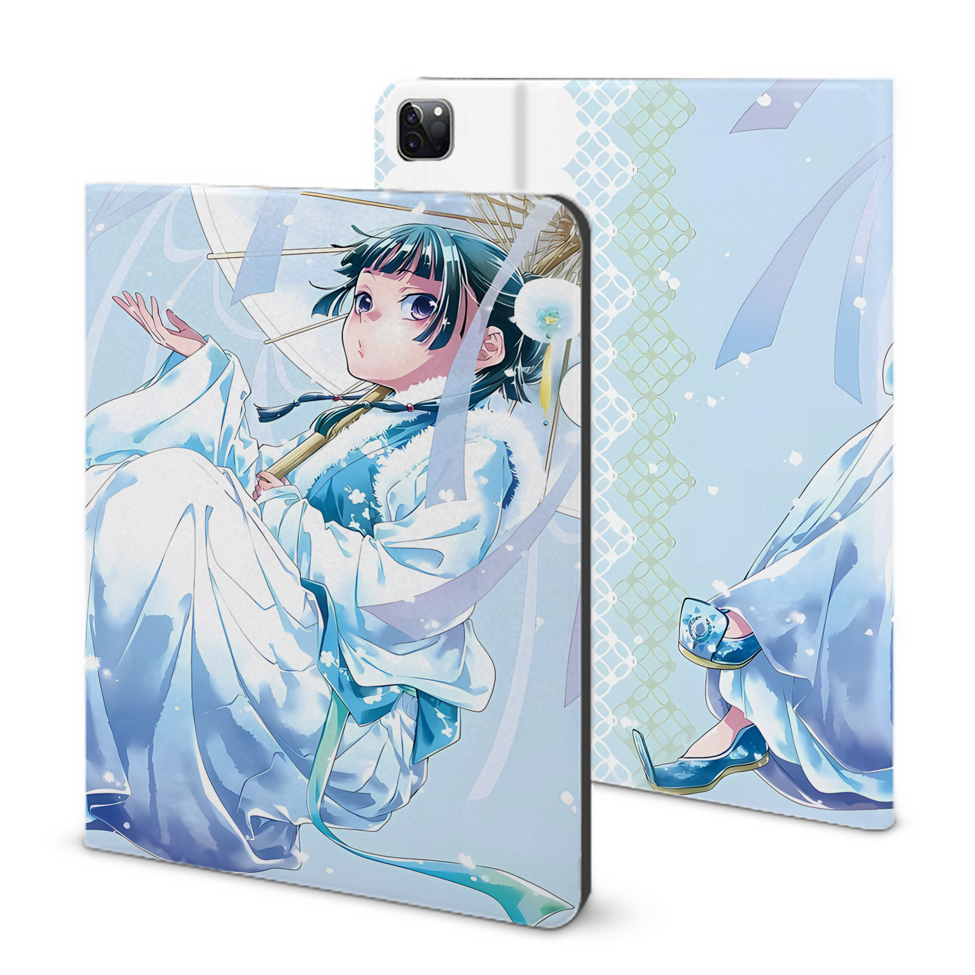 （画像用） 薬屋のひとりごと The Apothecary Diaries IPad ケース ブック型 PUレザー TPU 耐衝撃 軽量 薄型 ペン収納なし 全面保護 IPad 各モデル対応